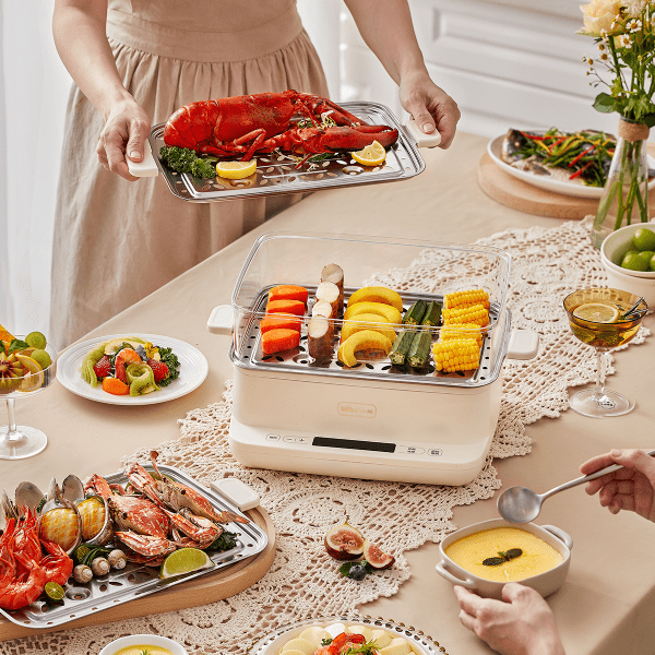 Nồi hấp điện 3 tầng 12L Bear DZG-CA2G2 - Ảnh 4