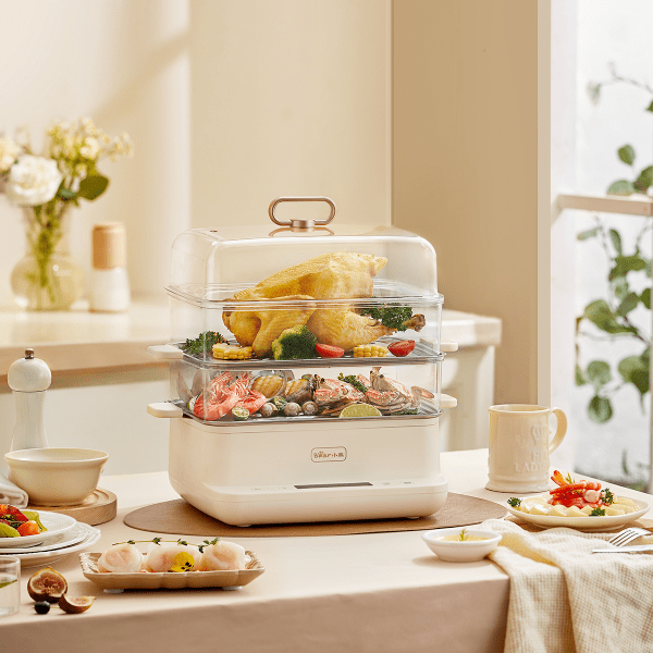 Nồi hấp điện 3 tầng 12L Bear DZG-CA2G2 - Ảnh 5