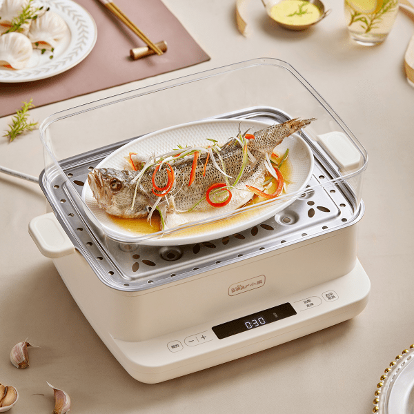 Nồi hấp điện 3 tầng 12L Bear DZG-CA2G2 - Ảnh 7