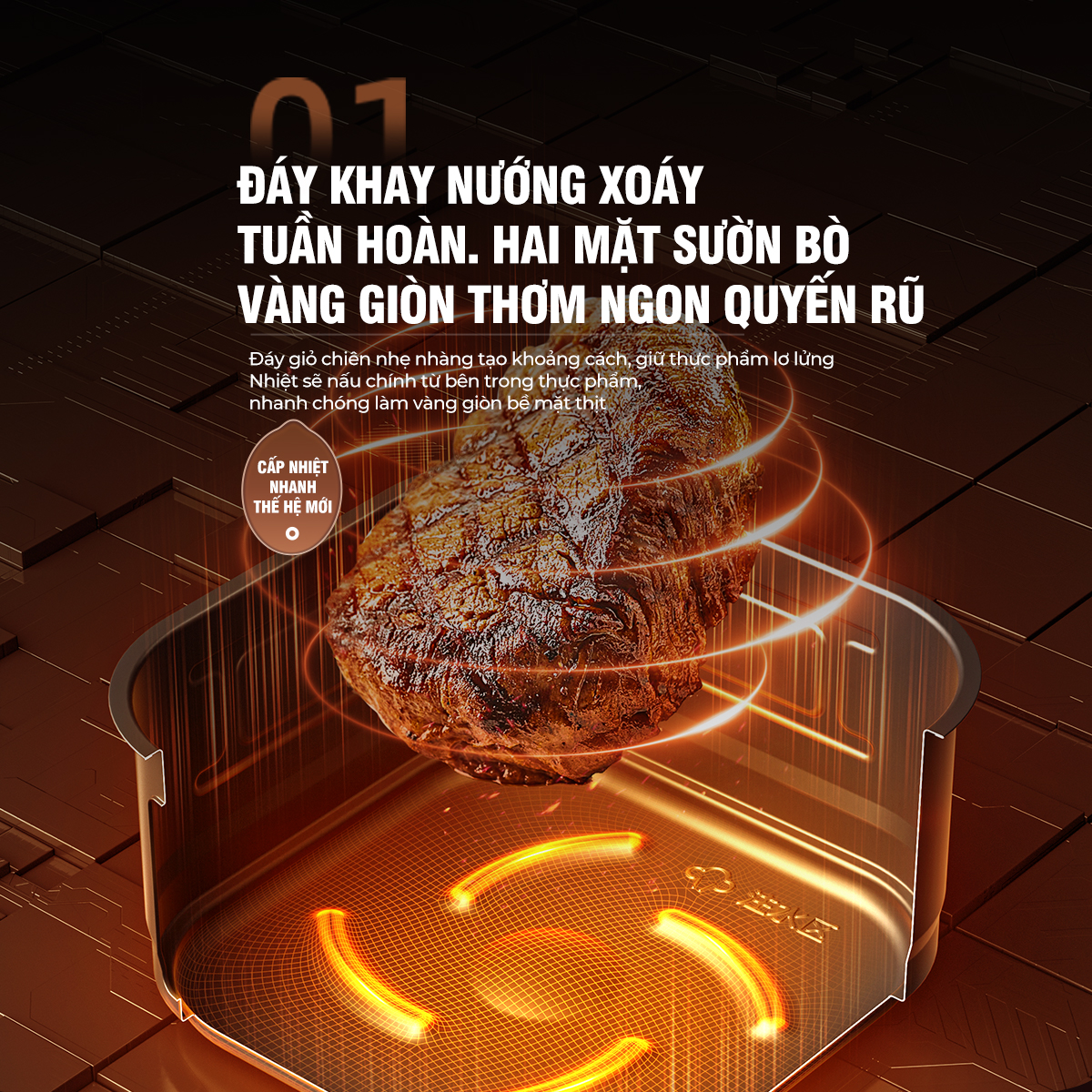 Nồi chiên không dầu 5L Bear QZG-P15R8 (AF-4H15L) - Ảnh 11