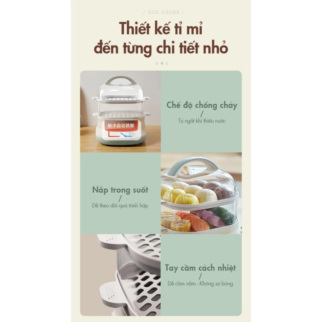 Nồi hấp thức ăn đa năng BEAR DZG-C60Q8 (EFS-4H60V) - Ảnh 2