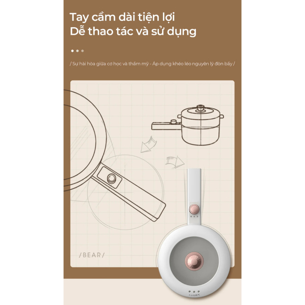 Nồi điện đa năng 1.6L Bear DRG-P16M2 (MC-4H16U) - Ảnh 5