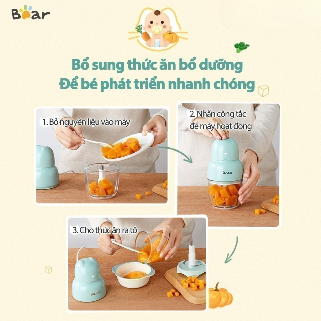 Máy xay ăn dặm 0.3L Bear QSJ-B01P1 (CH-4H01T) - Ảnh 4