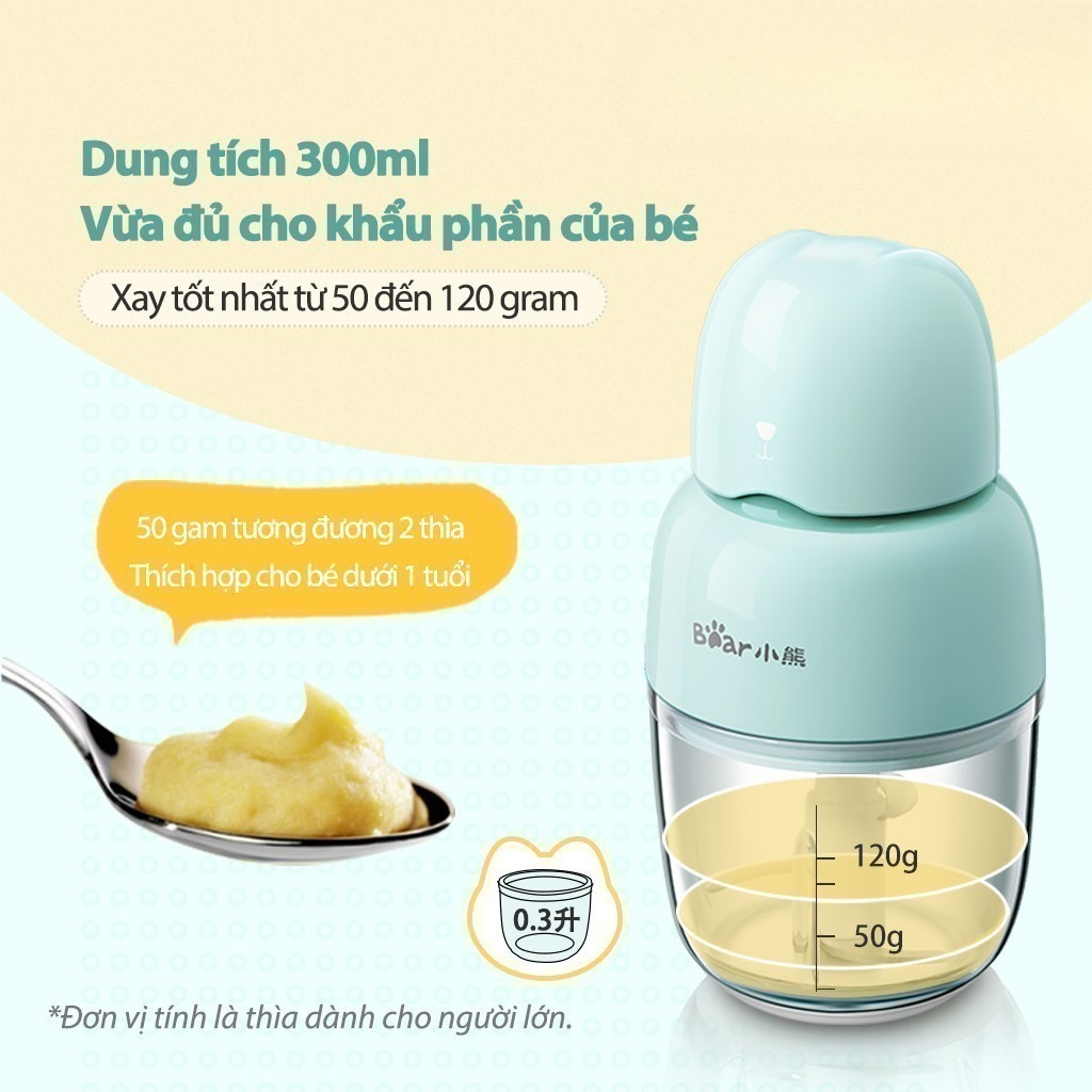 Máy xay ăn dặm 0.3L Bear QSJ-B01P1 (CH-4H01T) - Ảnh 7