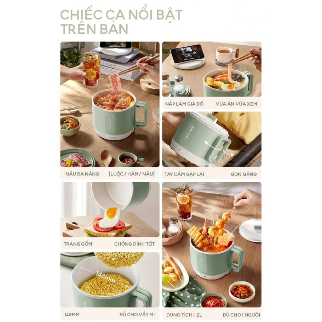 Nồi lẩu điện mini 1.2L Bear DRG-Z12K1 (MC-4H12J) - Ảnh 4