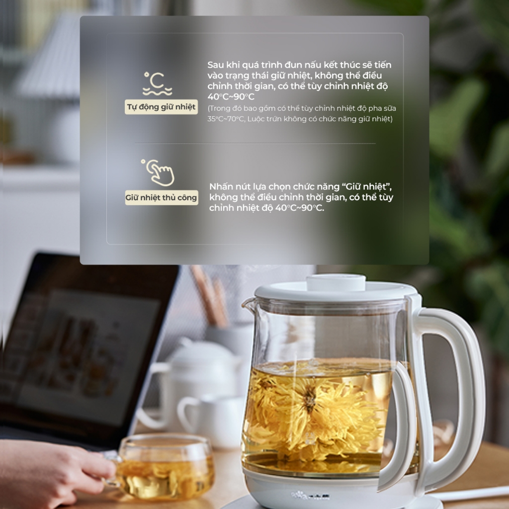 Bình trà đa năng 1.5L Bear YSH-D15V7 (HK-5H15N21) - Ảnh 6