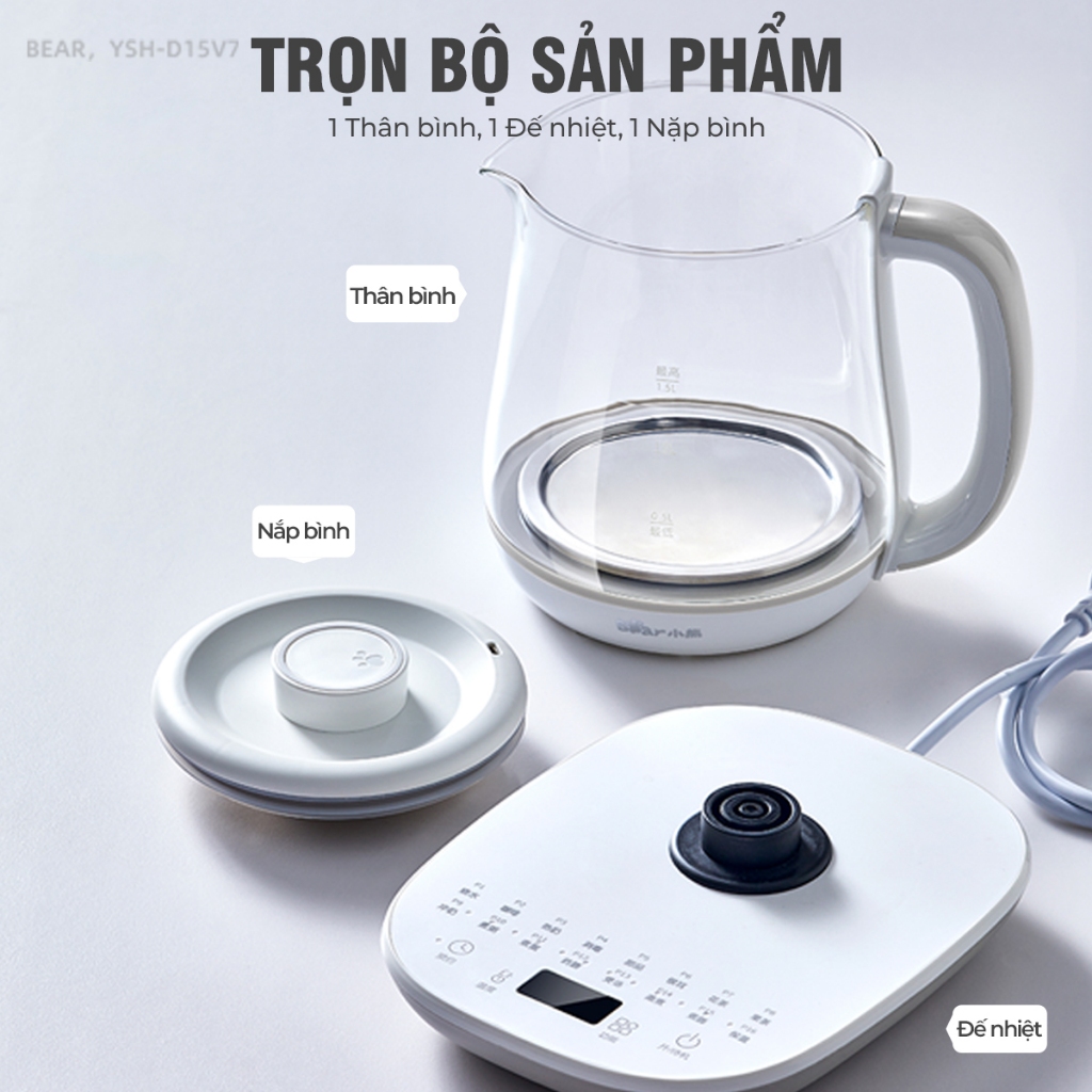Bình trà đa năng 1.5L Bear YSH-D15V7 (HK-5H15N21) - Ảnh 5