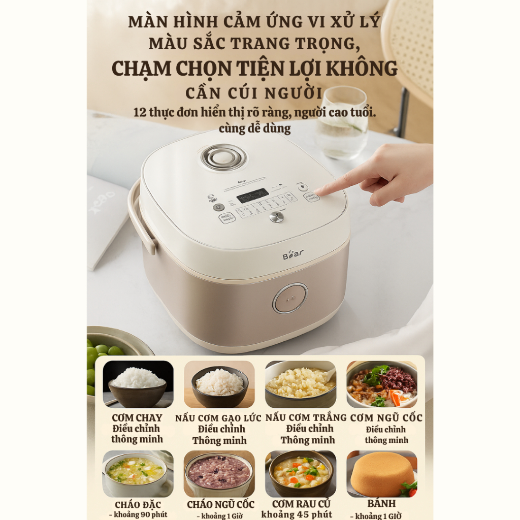Nồi cơm điện 1L Bear RC-4H30S (DFB-H30A3) - Ảnh 2