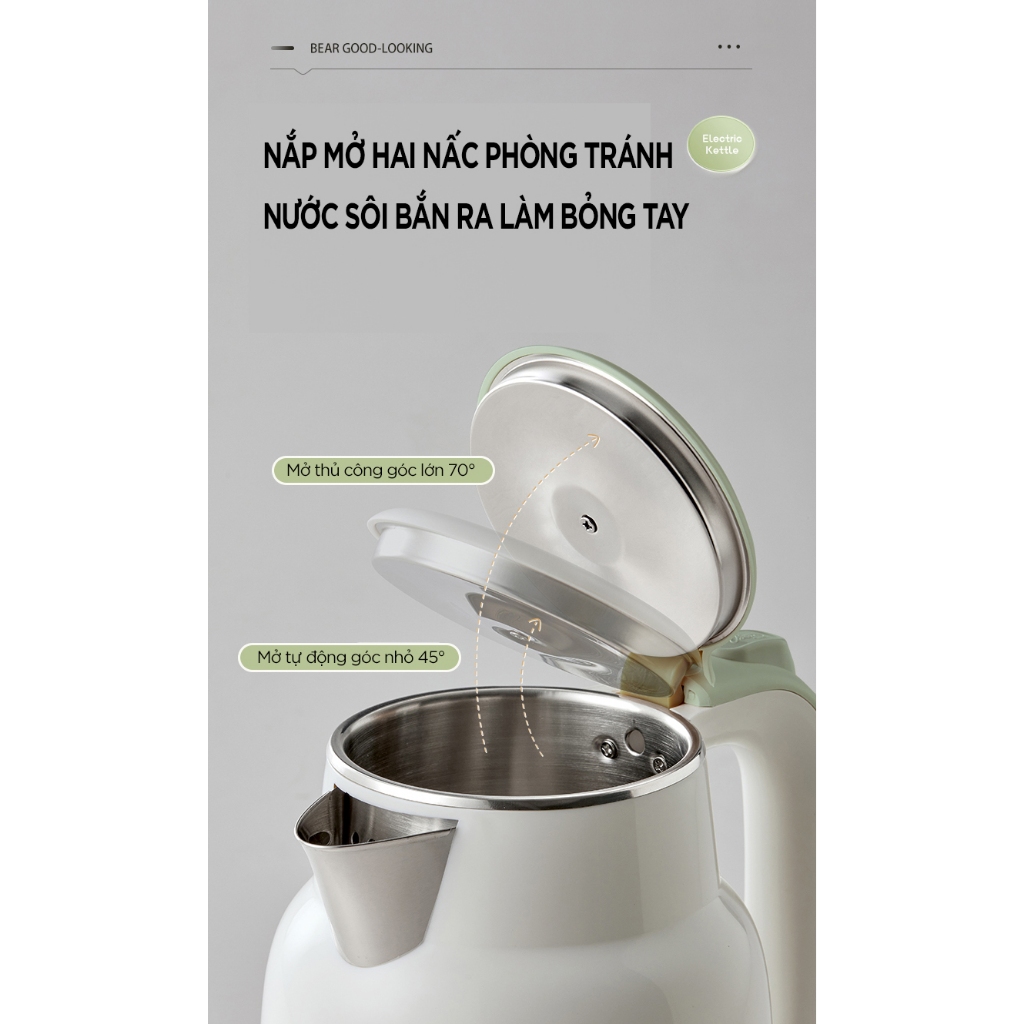 Ấm Đun Siêu Tốc 1.5L BEAR ZDH-E15S6 (EKT-155GK) - Ảnh 3